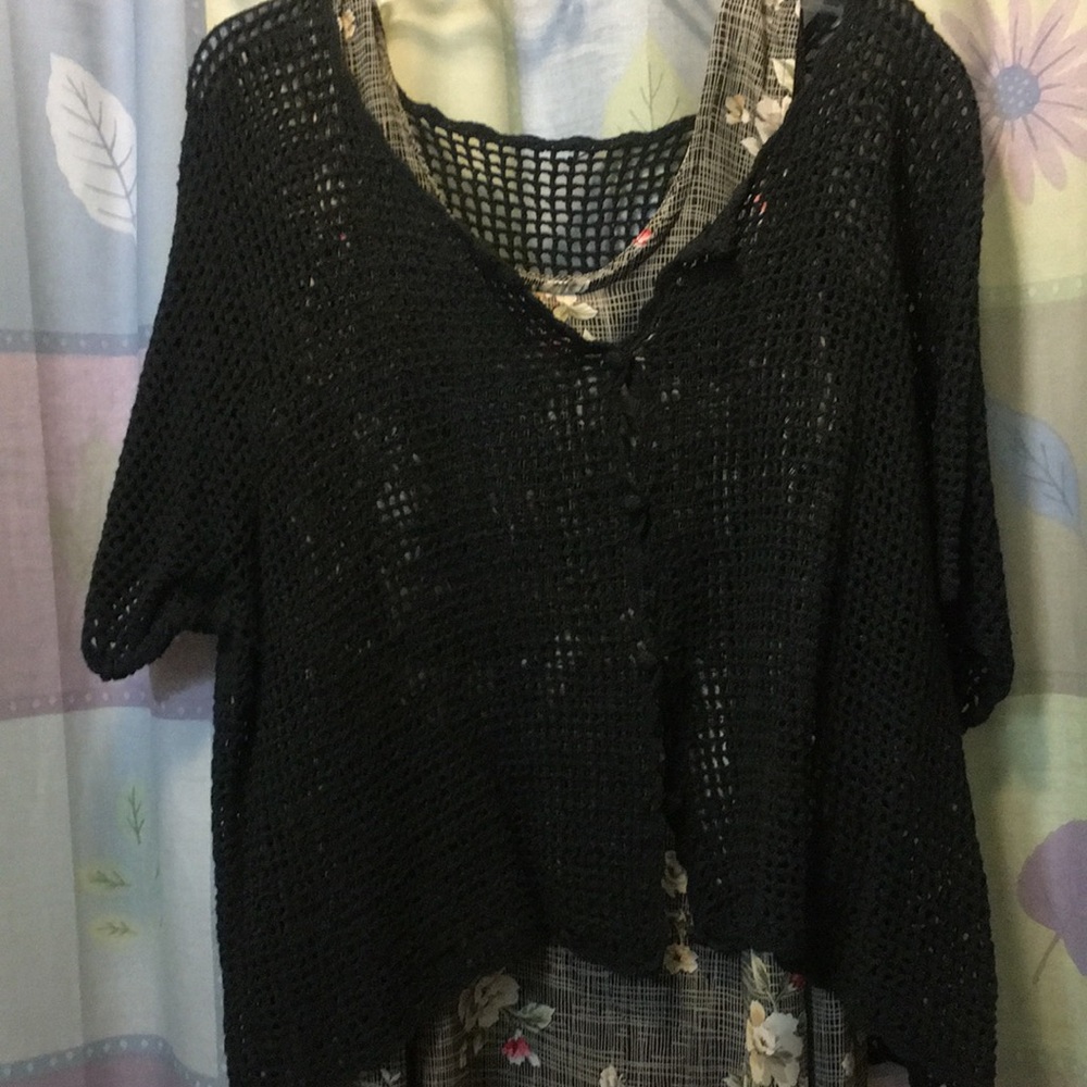 Dress & crochet jacket